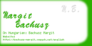 margit bachusz business card